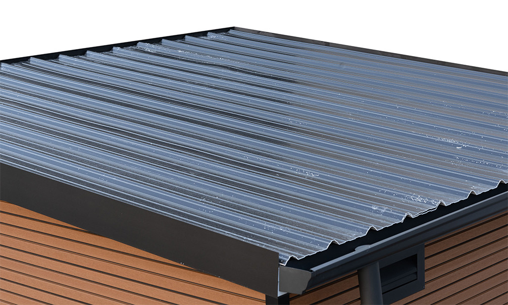 Abri composite Romans avec extension à droite - Noyer - 6.235x2.23m, 13.90m2 002365 Abri composite Romans avec extension à droite - Noyer - 6.235x2.23m, 13.90m2 – Image 10