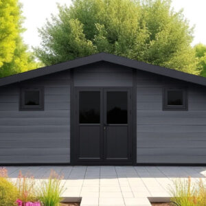 Abri de jardin composite Aulnay, toit 2 pentes, 5.80x2.9m, 16.82m2