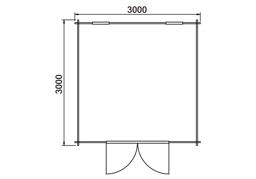 Abri de jardin composite Kanali, toit monopente, 3x3m, 9m2 .. Abri de jardin composite Kanali, toit monopente, 3x3m, 9m2 – Image 3