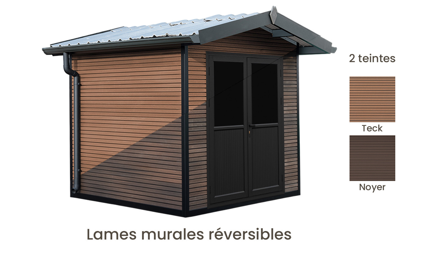 Abri de jardin composite Lans, toit 2 pentes, 2.23x2.23m, 4.97m2 ... Abri de jardin composite Lans, toit 2 pentes, 2.23x2.23m, 4.97m2 – Image 4