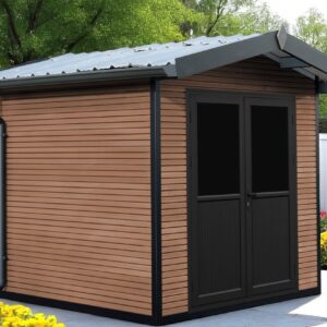 Abri de jardin composite Lans, toit 2 pentes, 2.23x2.23m, 4.97m2