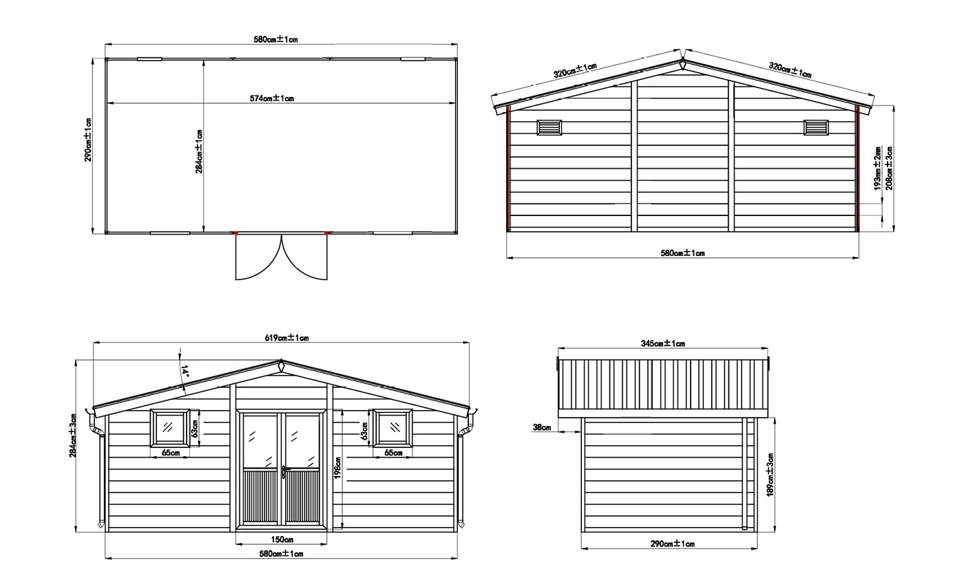 Abri de jardin composite Poitiers, toit 2 pentes, 5.80x2.9m, 16.82m2 .. Abri de jardin composite Poitiers, toit 2 pentes, 5.80x2.9m, 16.82m2 – Image 4