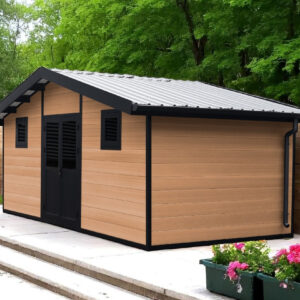 Abri de jardin composite Poitiers, toit 2 pentes, 5.80x2.9m, 16.82m2