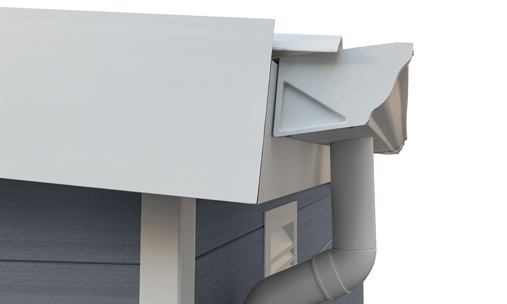 Abri de jardin composite Toscane, toit monopente, 3.7x3.7m, 13.69m2 ..0.023 Abri de jardin composite Toscane, toit monopente, 3.7x3.7m, 13.69m2 – Image 6