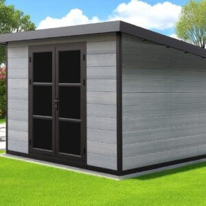 Abri de jardin composite Zakros, toit monopente, 2.9x2.9m, 8.41m2