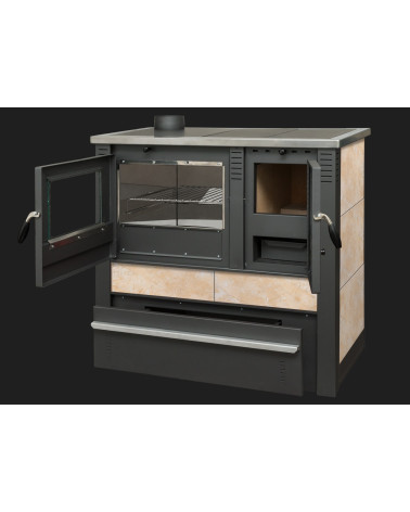 Cuisinière à bois + four PANONIA beige 90 cm .. Cuisinière à bois + four PANONIA beige 90 cm – Image 2