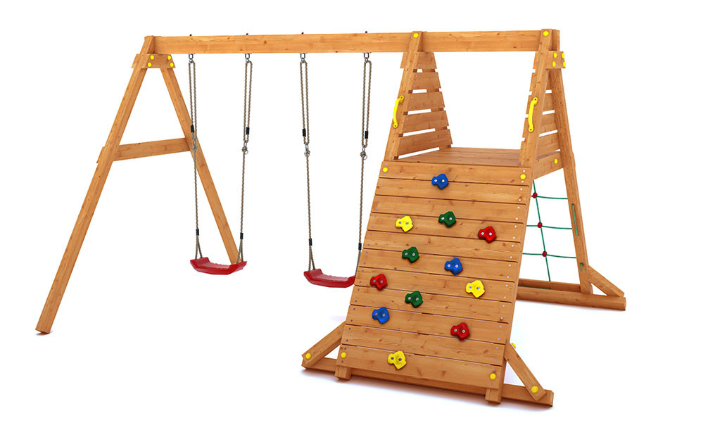 Tour de jeux pour enfants SPIDER KING avec balançoire double Tour de jeux pour enfants SPIDER KING avec balançoire double