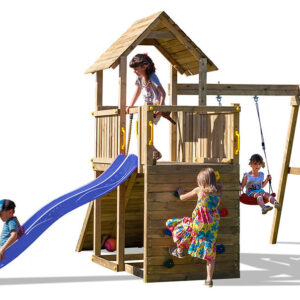 Tour de jeux pour enfants en bois traité autoclave CAROL 3