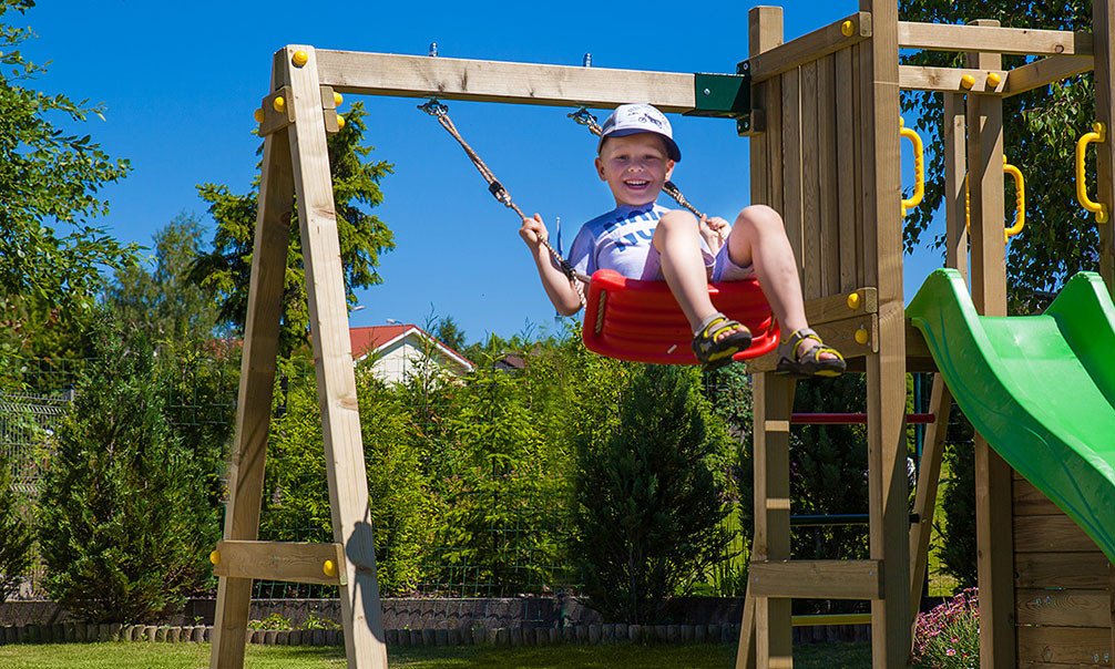 Tour de jeux traitée autoclave FUNNY 3 balançoire 1 siège ........... Tour de jeux traitée autoclave FUNNY 3 balançoire 1 siège – Image 3